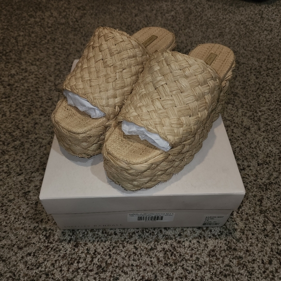 Loeffler Randall Aaron Platform Raffia Mule - Picture 3 of 5